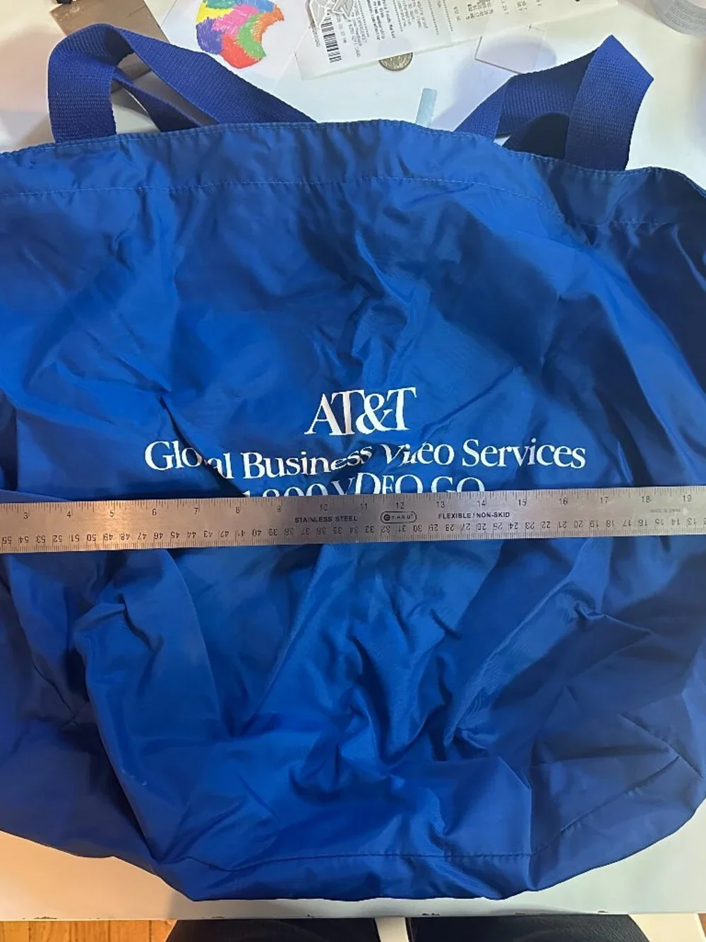Vintage USA 1992 Olympics Barcelona AT&T Blue Travel Bag